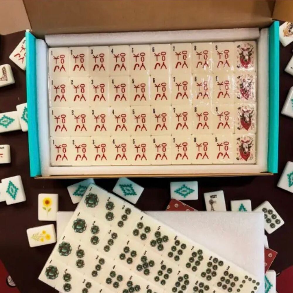 Wild & Western American Mahjong Tiles Only 160 Pc Replacement Set Cowboy Texas - Picture 4 of 13